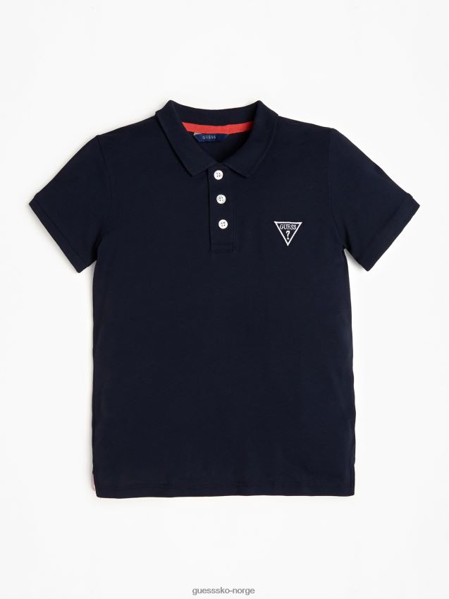 Guess blå multi front logo polo blå multi unisex F0LJ802476
