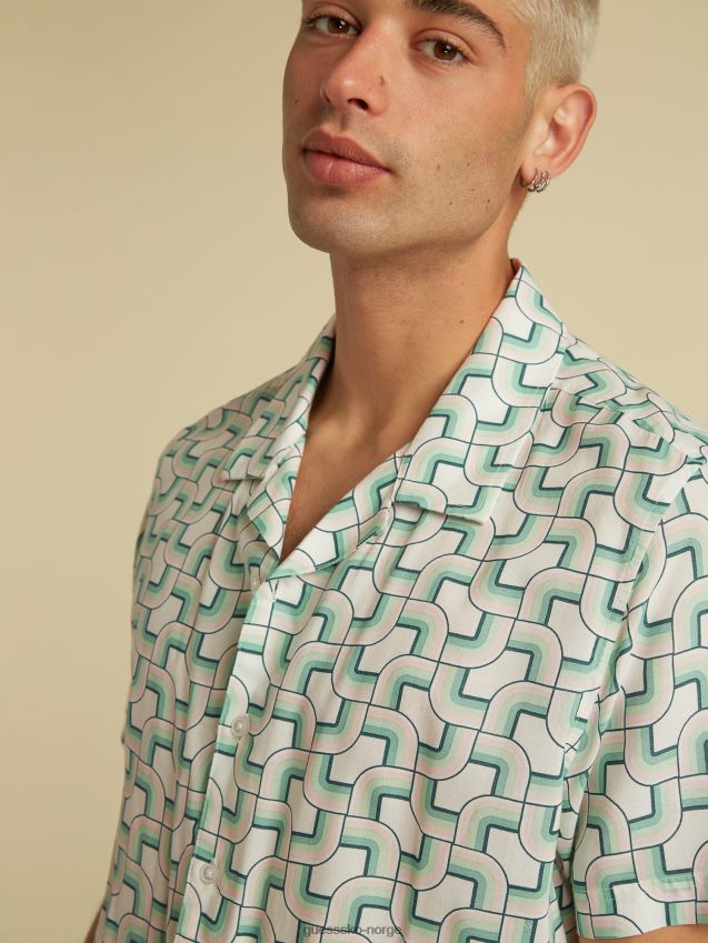 Guess skjorte med all-over print hvit multi hvit multi unisex F0LJ80747