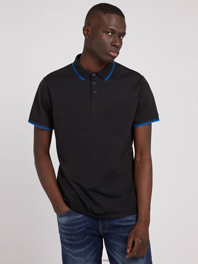 Guess svart klassisk polo svart unisex F0LJ80445