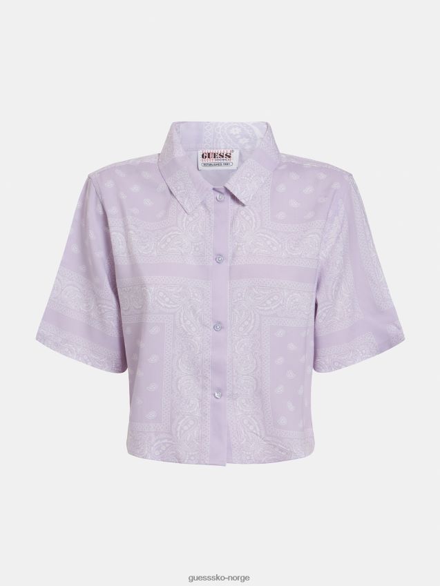 Guess syrin skjorte med all-over print syrin unisex F0LJ803027