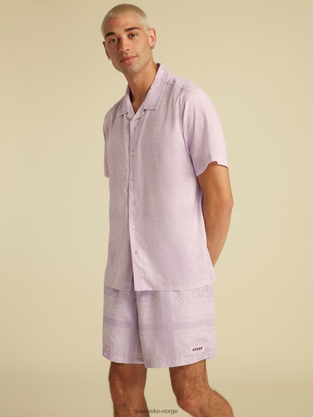 Guess syrin skjorte med all-over print syrin unisex F0LJ80769