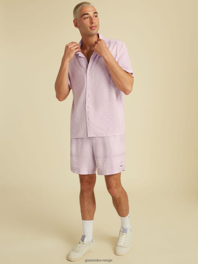 Guess syrin skjorte med all-over print syrin unisex F0LJ80769