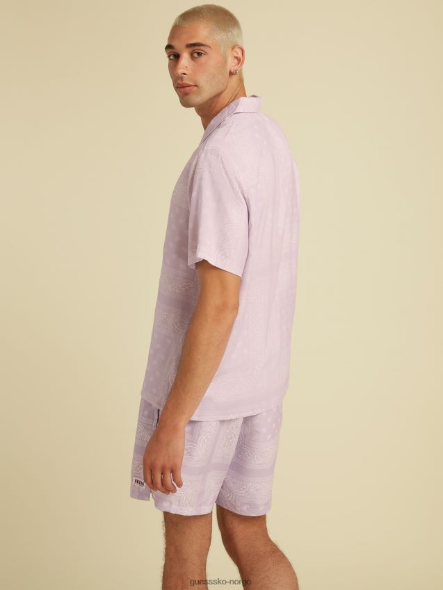 Guess syrin skjorte med all-over print syrin unisex F0LJ80769