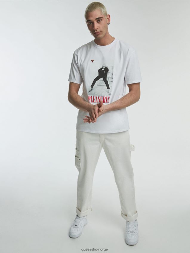 Guess front print t-skjorte hvit ny trend hvit unisex F0LJ801231