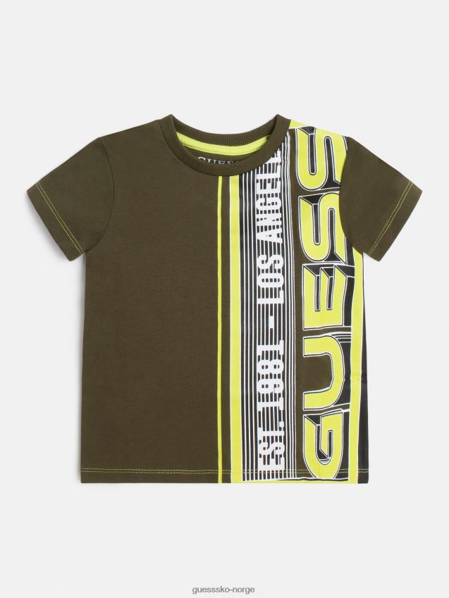 Guess grønn front logo t-skjorte ny trend grønn unisex F0LJ801861