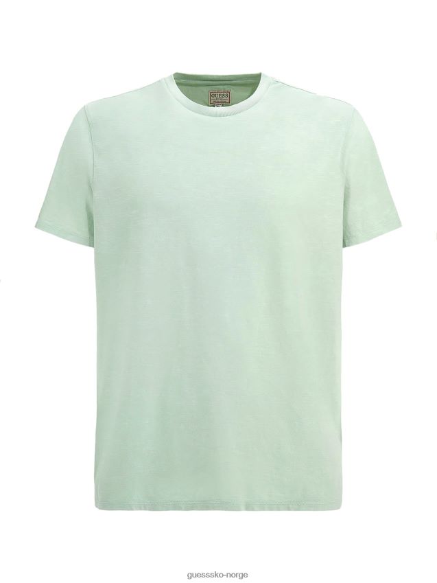 Guess grønn t-skjorte med rund hals grønn unisex F0LJ80862