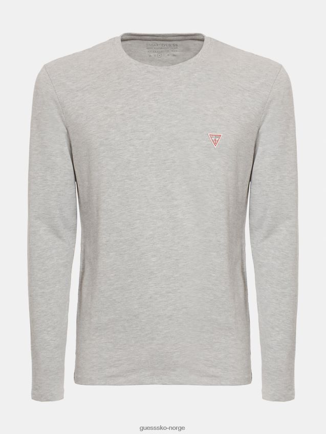 Guess grå superslank langermet t-skjorte grå unisex F0LJ8032