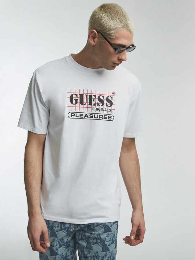 Guess hvit foran logo t-skjorte ny hvit unisex F0LJ801143