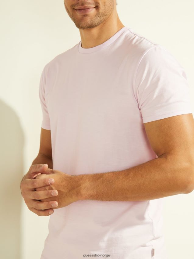 Guess lilla t-skjorte med rund hals lilla unisex F0LJ80895