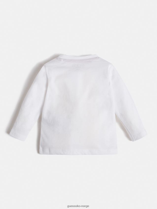 Guess logo t-skjorte hvit hvit unisex F0LJ802550