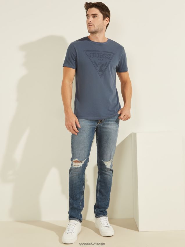 Guess logo trekant t-skjorte blå blå unisex F0LJ8018