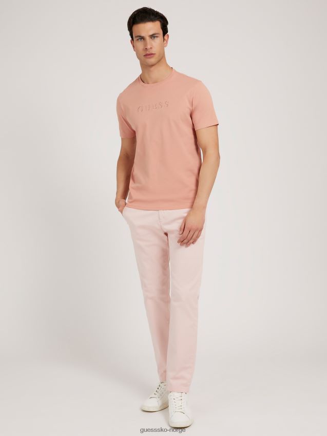 Guess rosa ton-i-ton logo t-skjorte rosa unisex F0LJ8061