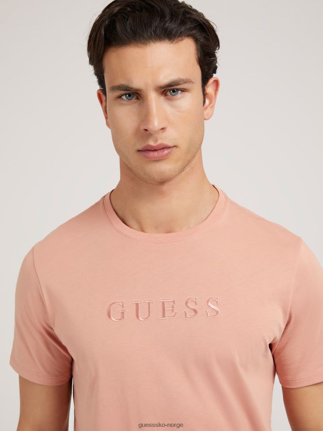 Guess rosa ton-i-ton logo t-skjorte rosa unisex F0LJ8061