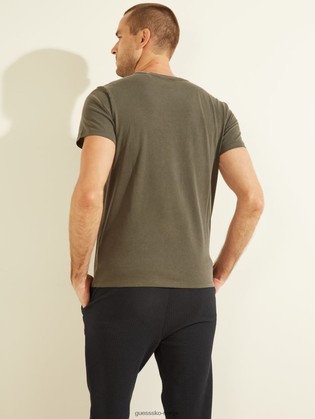 Guess svart multi-logo trekant t-skjorte svart multi unisex F0LJ80743