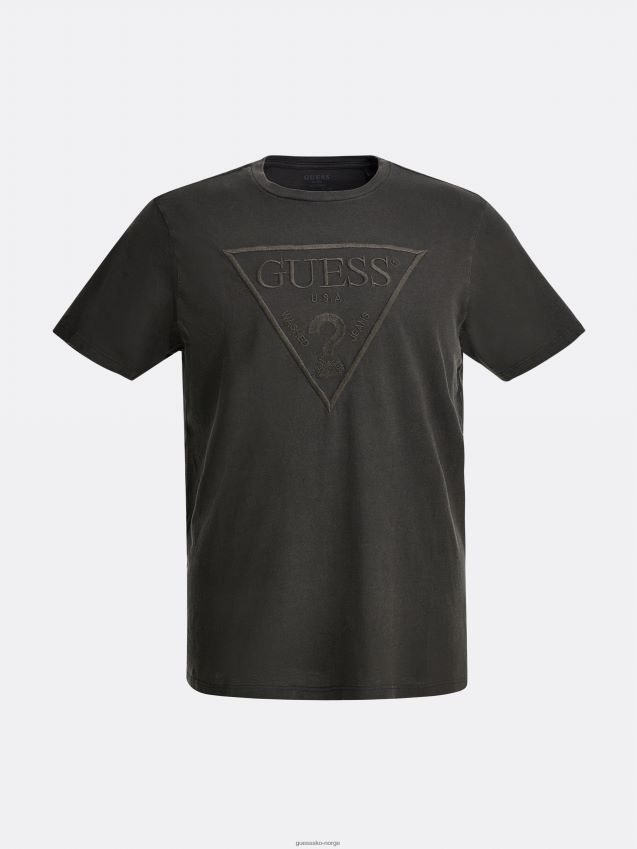 Guess svart multi-logo trekant t-skjorte svart multi unisex F0LJ80743