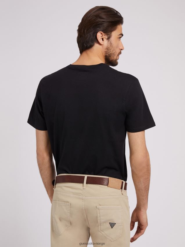 Guess tie-dye logo t-skjorte svart svart unisex F0LJ80165