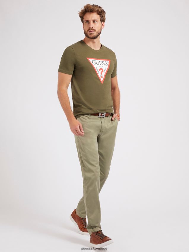 Guess trekant logo t-skjorte grønn grønn unisex F0LJ80528