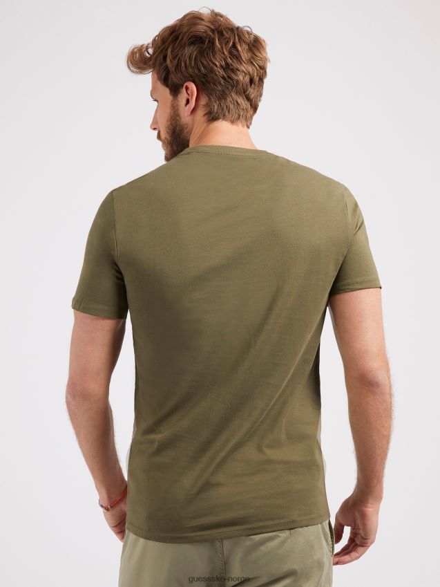 Guess trekant logo t-skjorte grønn grønn unisex F0LJ80528