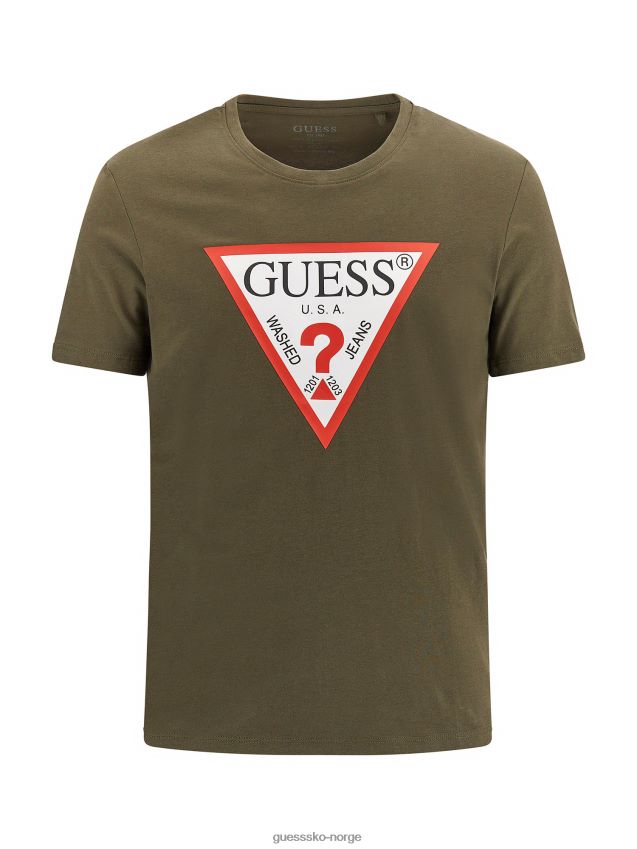 Guess trekant logo t-skjorte grønn grønn unisex F0LJ80528