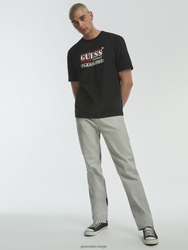 Guess trend svart front logo t-skjorte ny trend svart unisex F0LJ801090