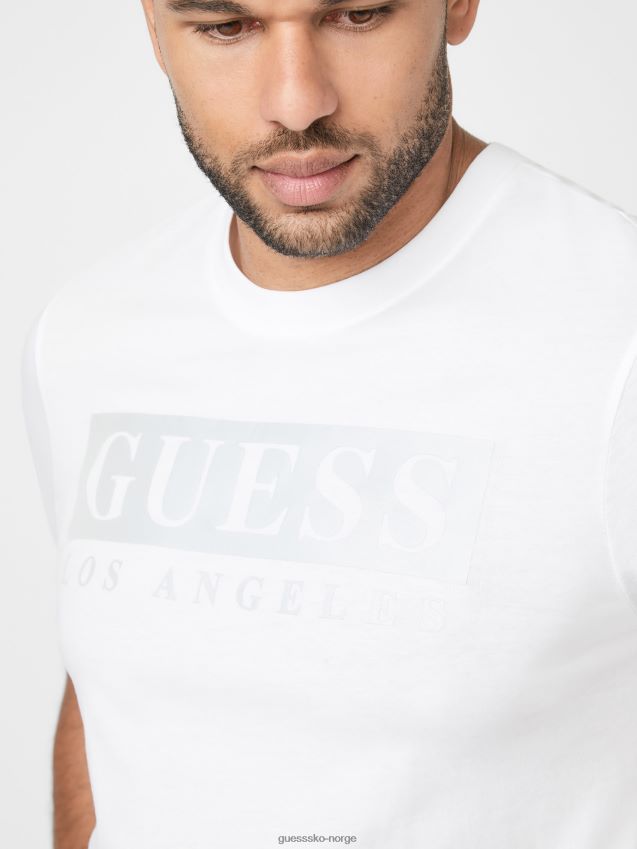 Guess greg logo t-skjorte ren hvit Ren hvit unisex F0LJ808544