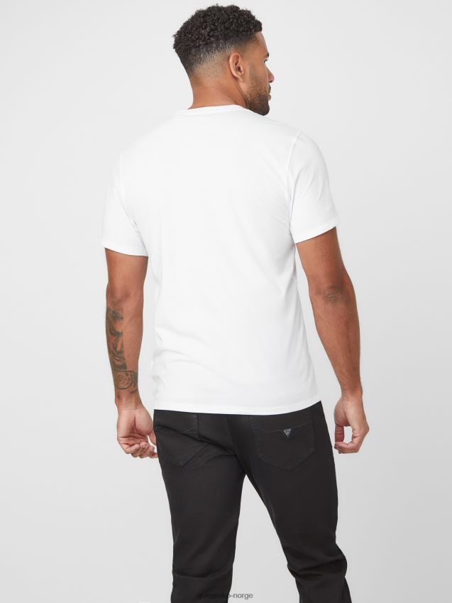 Guess pekah camo-print logo t-skjorte ren hvit Ren hvit unisex F0LJ808084