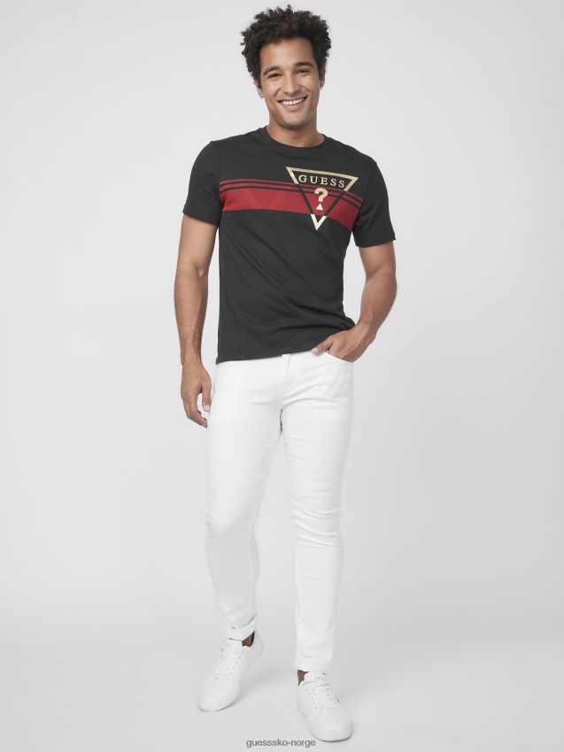 Guess pekah logo t-skjorte kulsort kulsvart unisex F0LJ808545