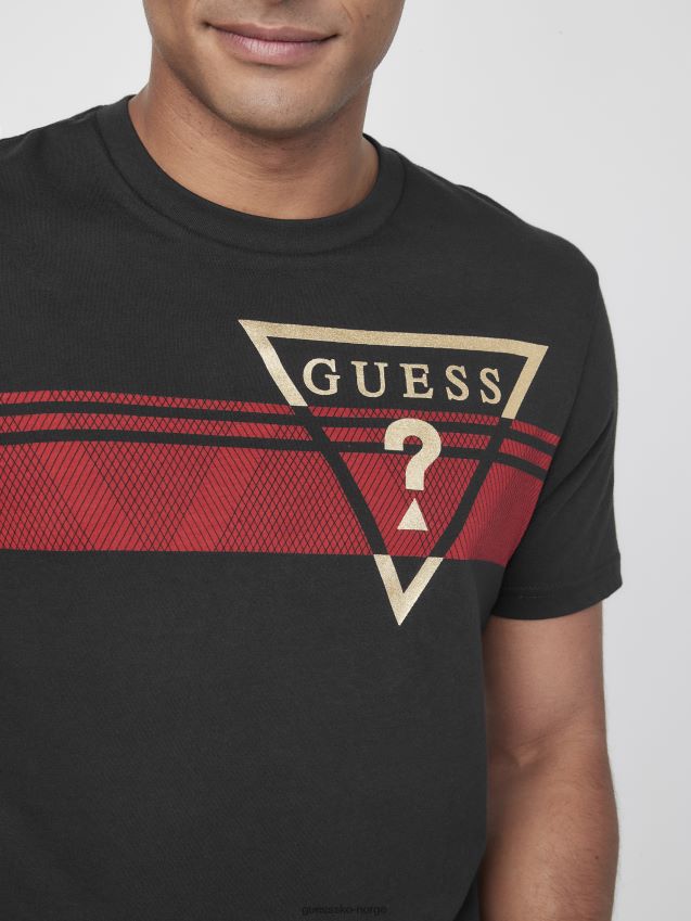Guess pekah logo t-skjorte kulsort kulsvart unisex F0LJ808545
