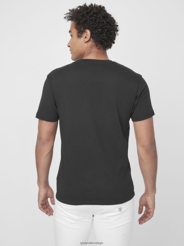 Guess pekah logo t-skjorte kulsort kulsvart unisex F0LJ808545