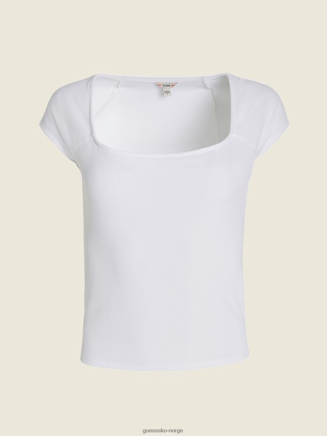 Guess ren hvit script logo-t-skjorte Ren hvit unisex F0LJ807414