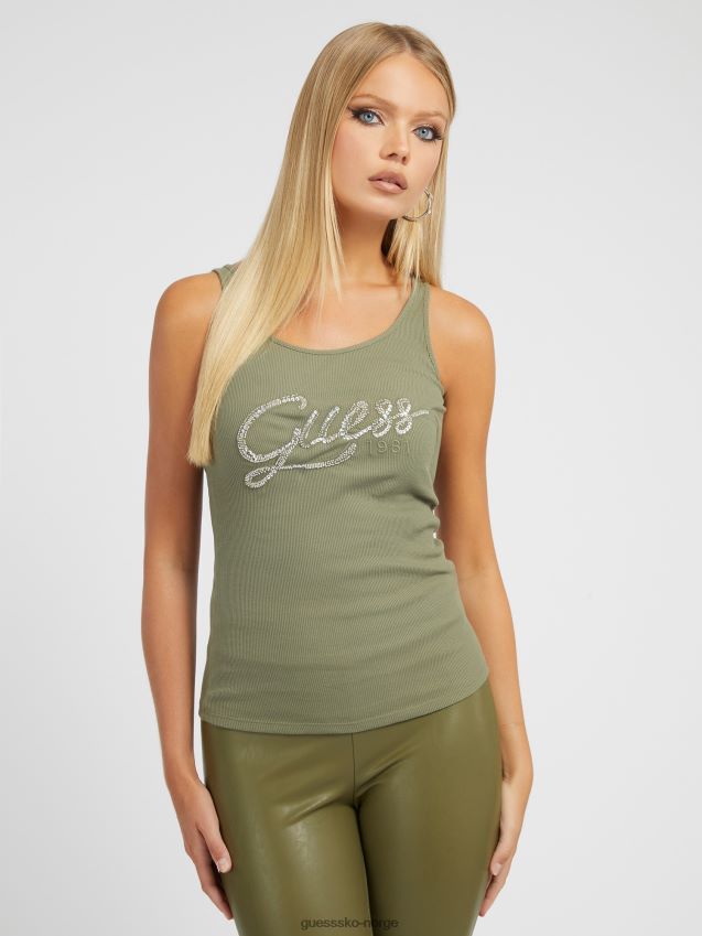 Guess rhinestones logo tank toppunisex F0LJ802768