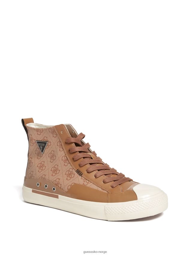 Guess aviano high-top logo joggesko brun multi brun multi unisex F0LJ8011041