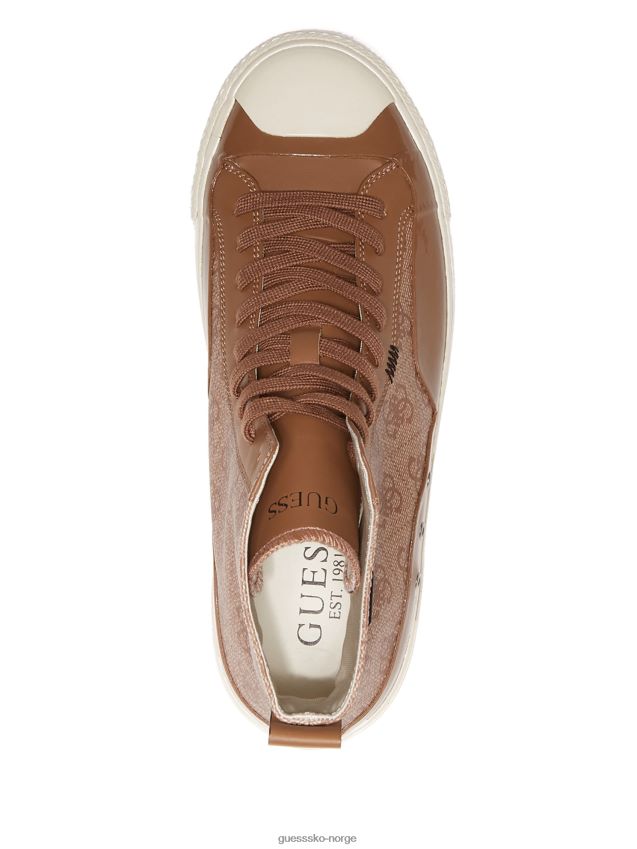 Guess aviano high-top logo joggesko brun multi brun multi unisex F0LJ8011041