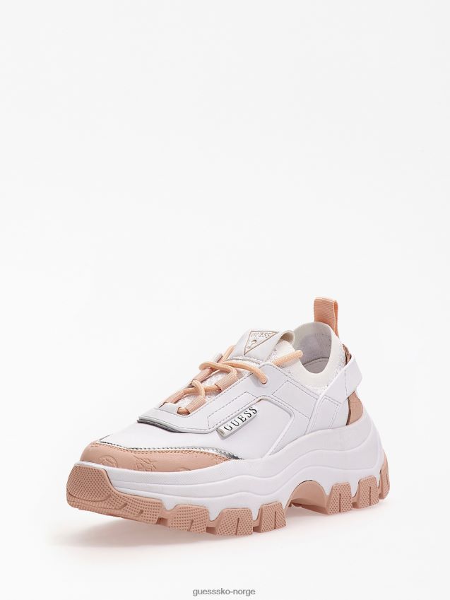 Guess braydin logo joggesko hvit hvit unisex F0LJ802905