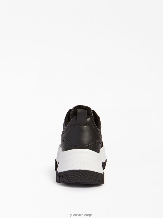 Guess bria 4g peony logo joggesko svart svart unisex F0LJ805530