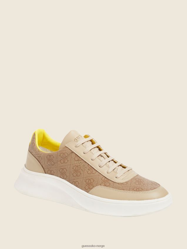 Guess dolo logo lavtopp sneakers brune brun unisex F0LJ8010575