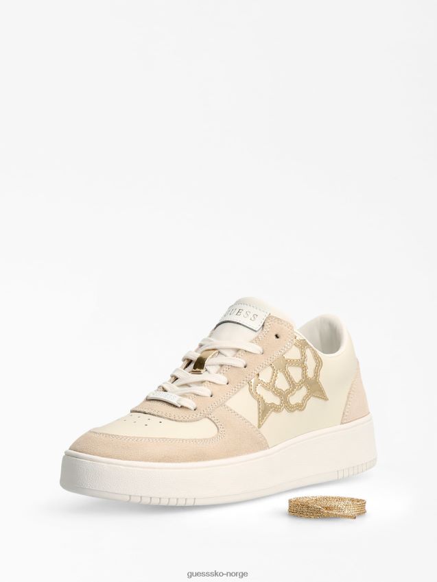 Guess hvit sidny joggesko i ekte skinn hvit unisex F0LJ803304