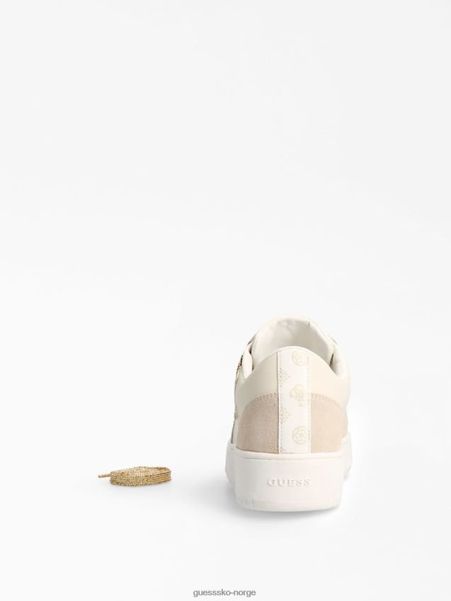 Guess hvit sidny joggesko i ekte skinn hvit unisex F0LJ803304