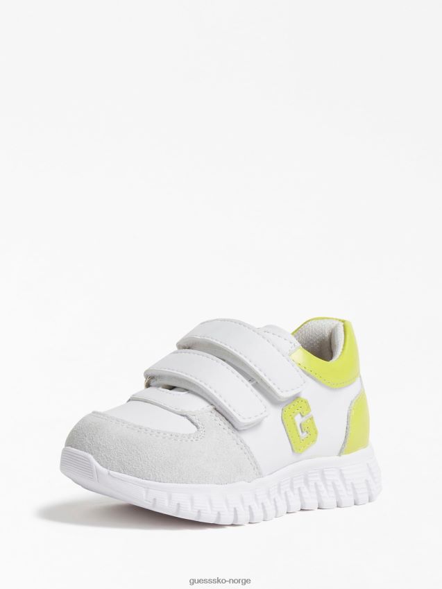 Guess løpesko i hvit lanseskinn (21-26) hvit unisex F0LJ802437