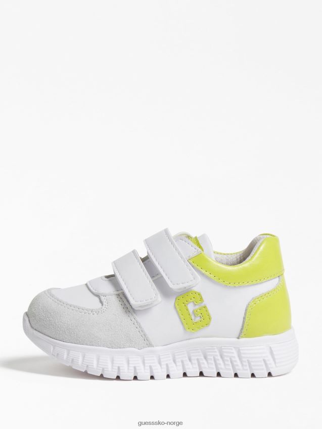 Guess løpesko i hvit lanseskinn (21-26) hvit unisex F0LJ802437