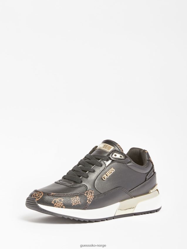 Guess moxea 4g peony logo joggesko brun brun unisex F0LJ805574