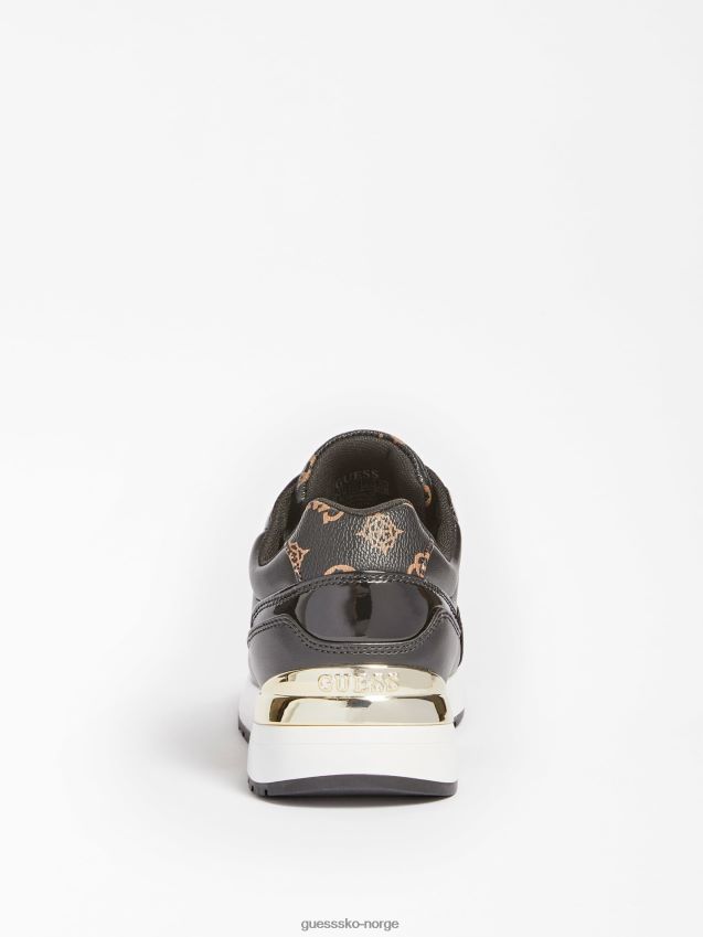 Guess moxea 4g peony logo joggesko brun brun unisex F0LJ805574