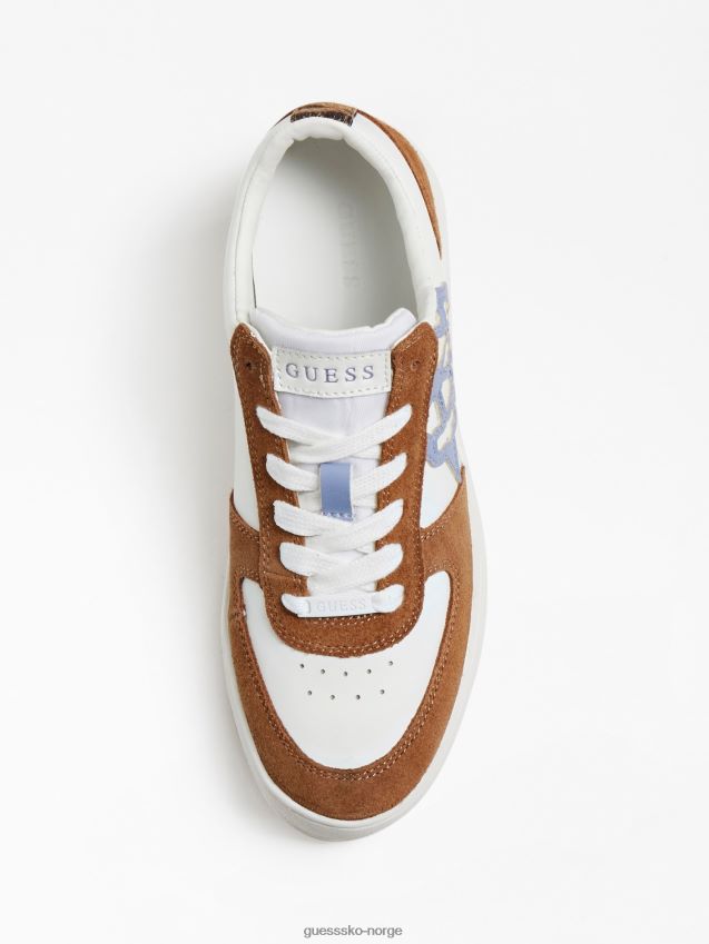 Guess sidny sneaker brun multi i ekte skinn brun multi unisex F0LJ805500